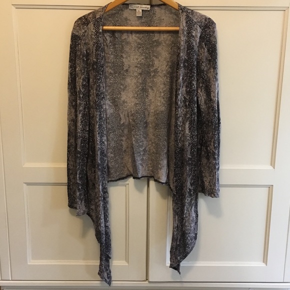 French Laundry open draped cardigan Snake print - Picture 1 of 5